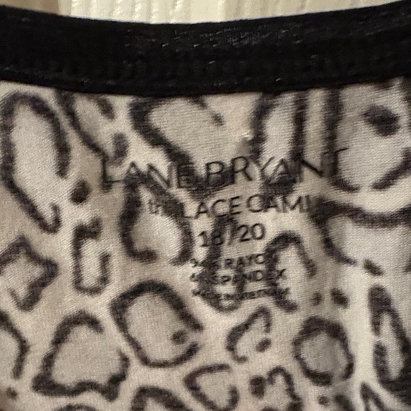 Lane Bryant 18/20 Animal Print Cami with Black Lace NWOT. - Picture 2 of 2